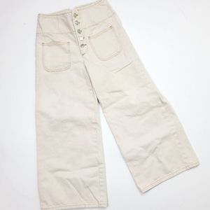 Free People Wide Leg High Waisted Sailor Jeans